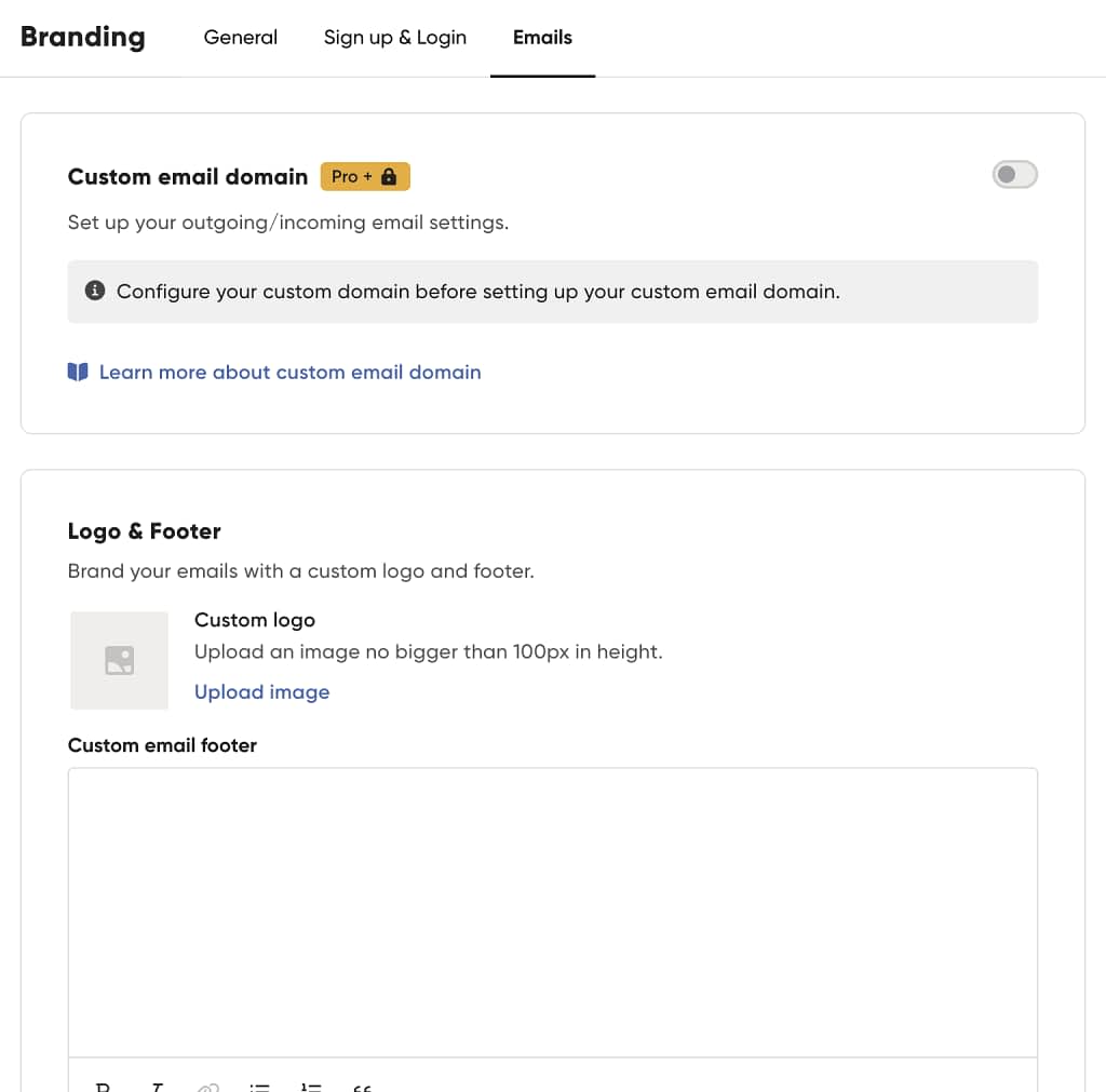 portal sign-up page with two factor authentication