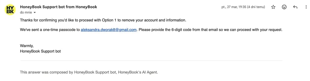 honeybook support bot