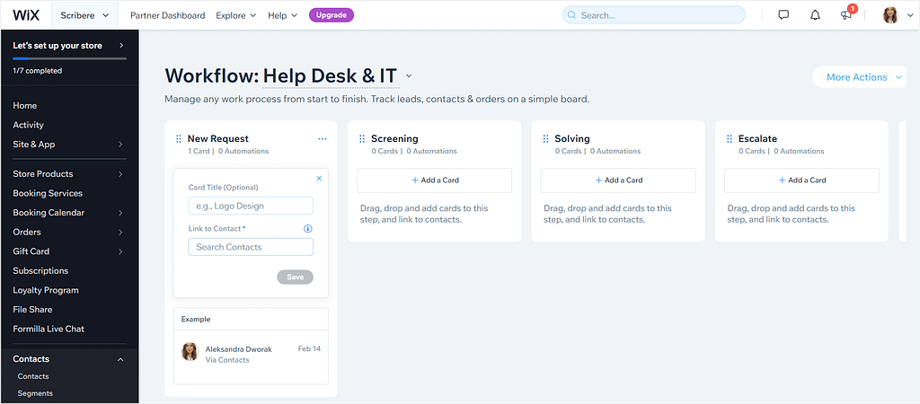 ascend by wix workflows