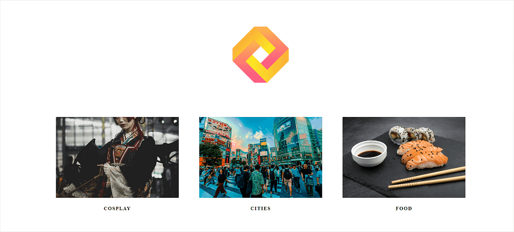 Screenshot of ShootProof's portfolio website.