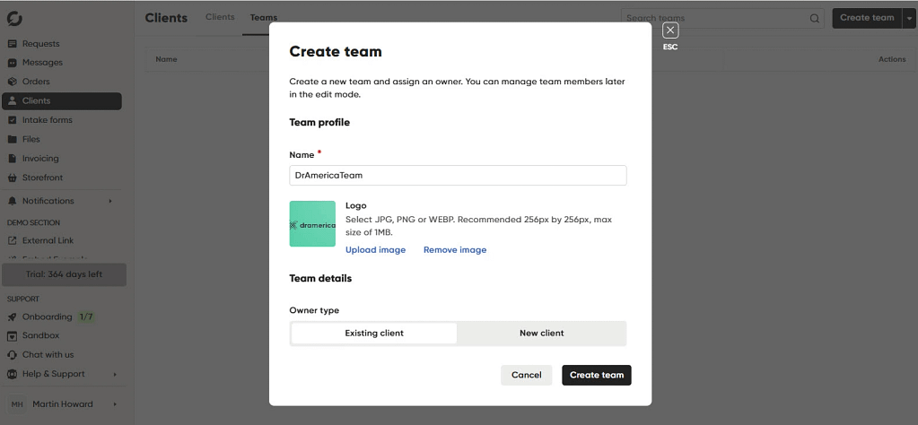 creating client teams