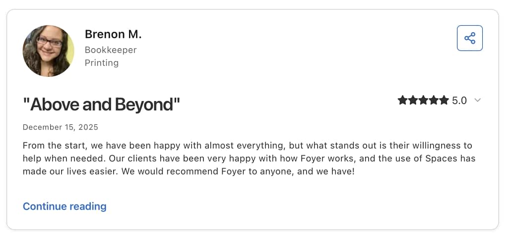 foyer software review