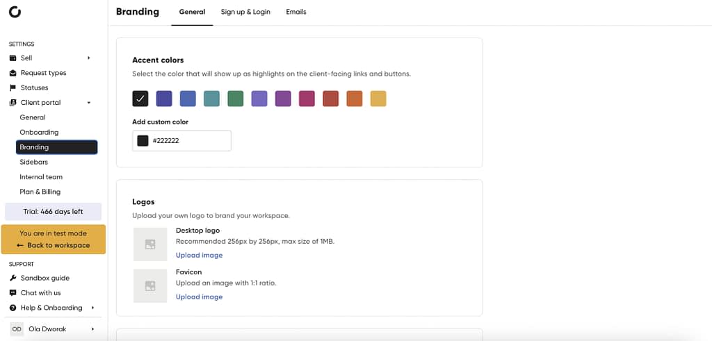b2b portal customization with color themes