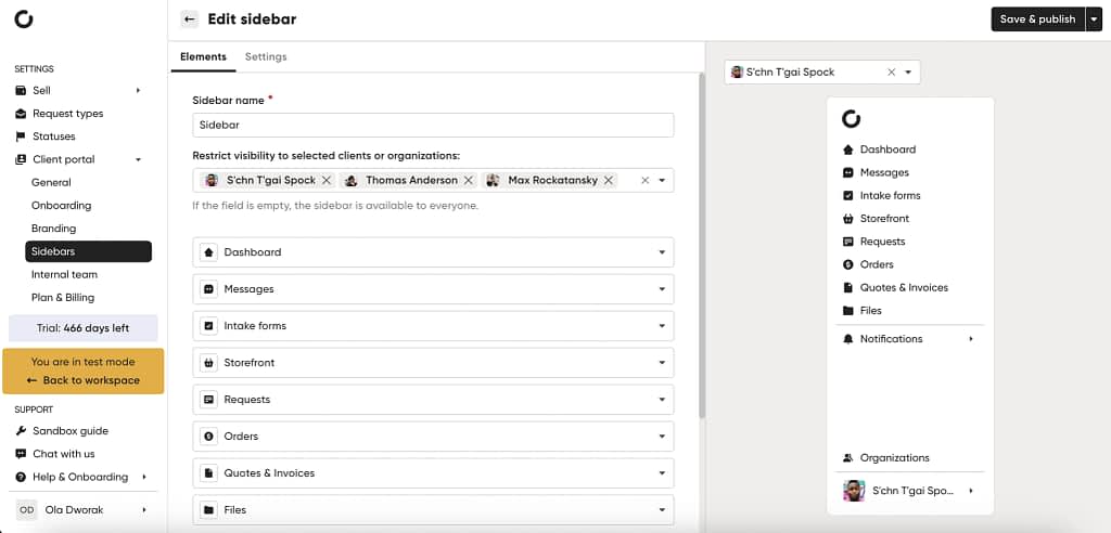 setting up a customer portal