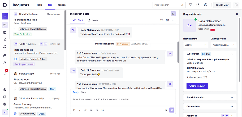 Zendo's real-time chat