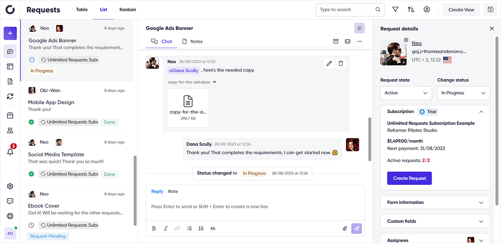Zendo's real-time chat