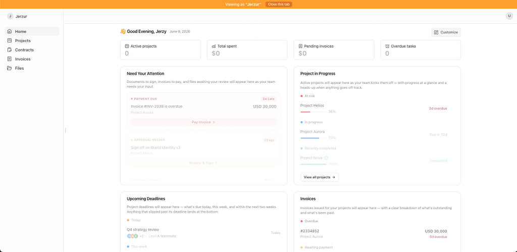 OneSuite client portal.