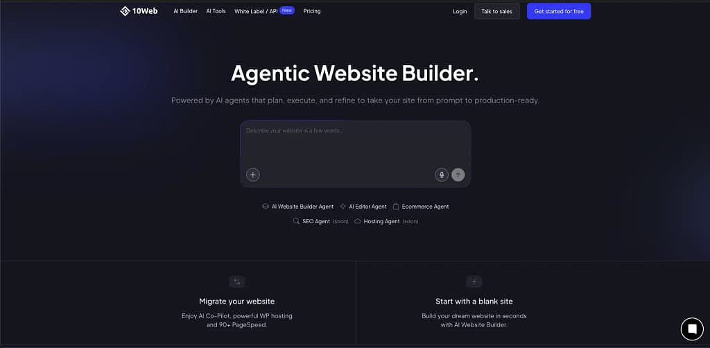 10web, website builder to improve your own and clients online presence