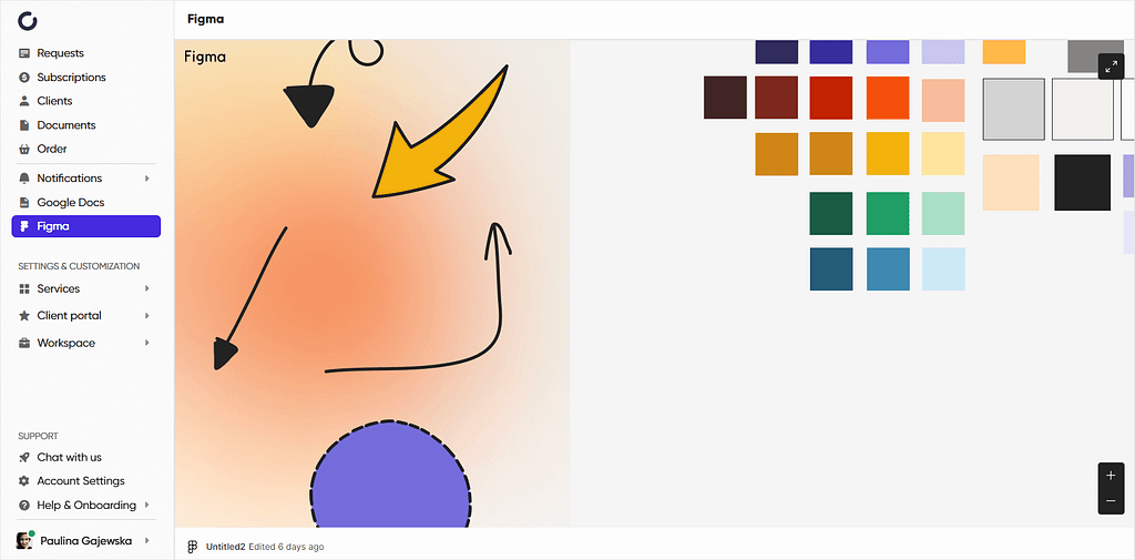 That's how an embedded external app — in this case, Figma — shows up in Zendo.