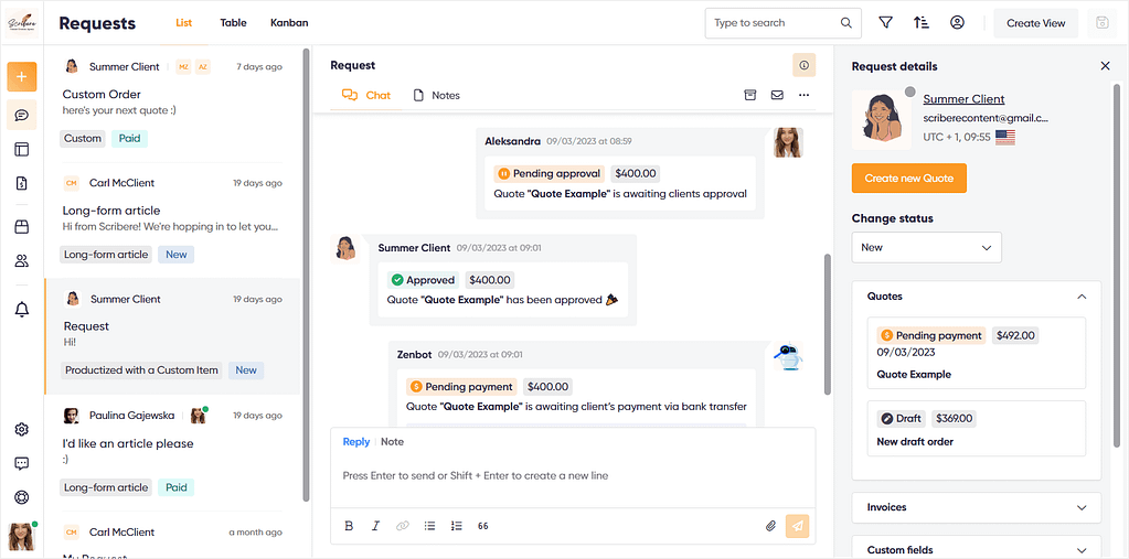 tave vs honeybook: Zendo for a better client portal and service creation