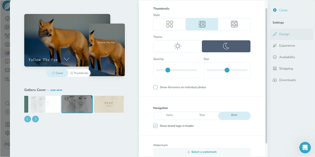 Screenshot of Sprout Studio's website creator.