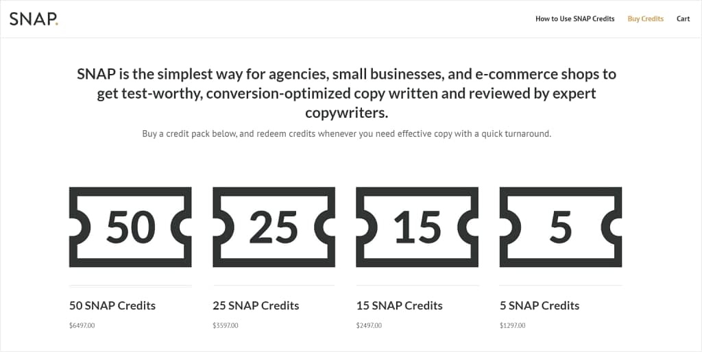 snap copy: snap credits examples