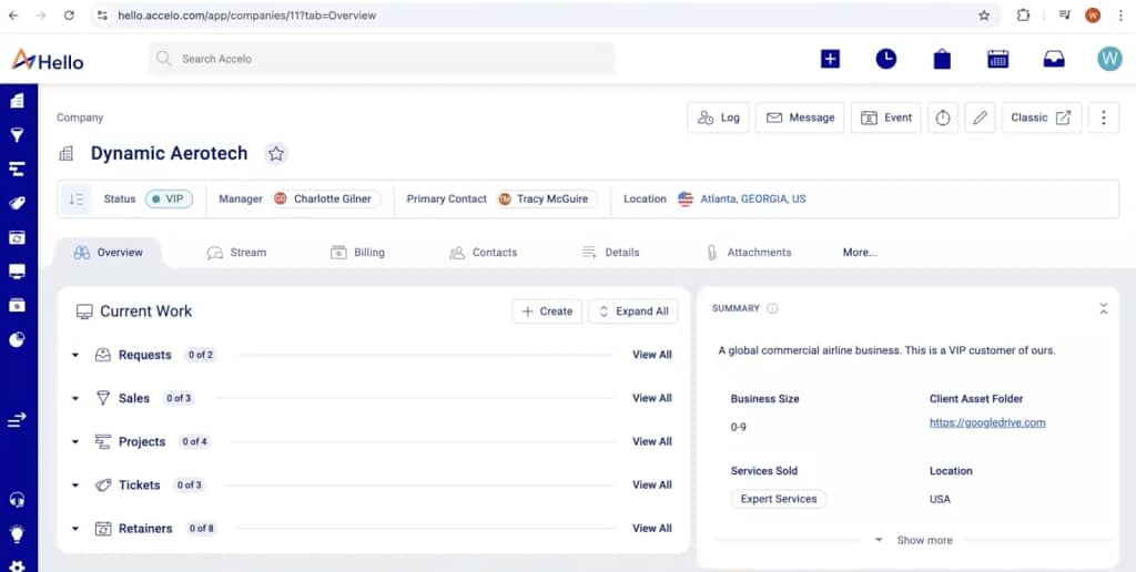 accelo client cooperation platform