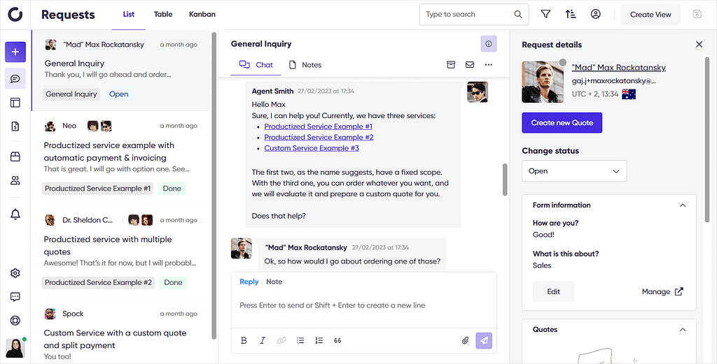 Screenshot of Zendo's interface and chat.