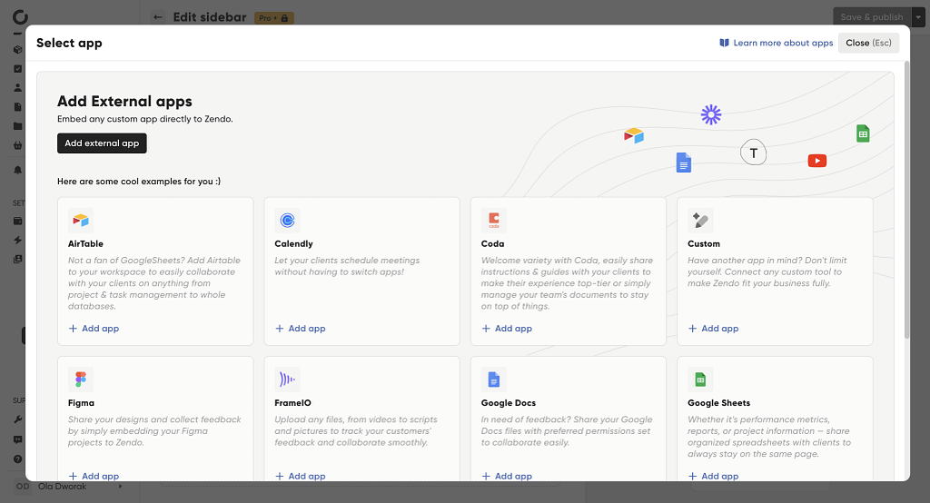 zendo integrations available on the free plan