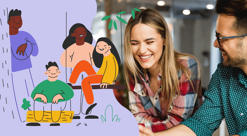 featured image showing business people talking in the office and laughing