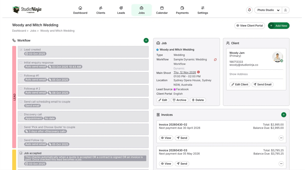 studio ninja - client portal for photographers