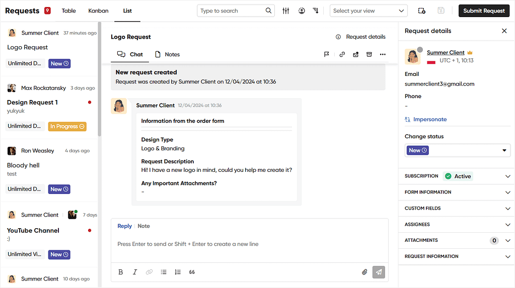 Free Trello alternative — Zendo's real-time chat for client communication