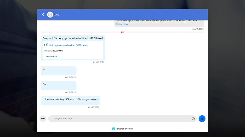 vcita interface
