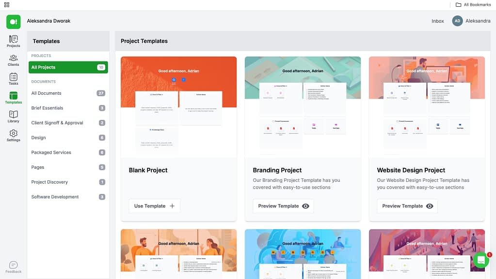superokay client portal templates
