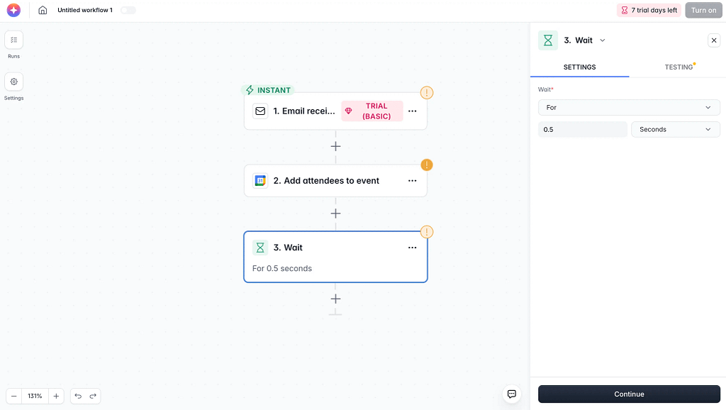 workflow setup in softr