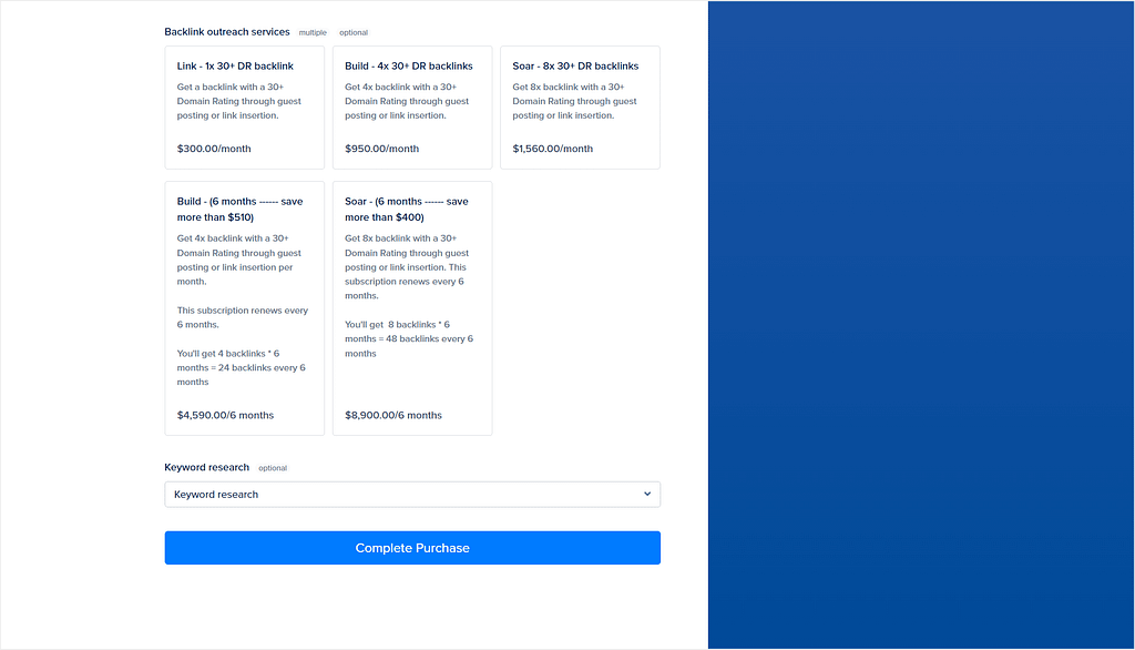 value based freelancing vs productized service: productization checkout example