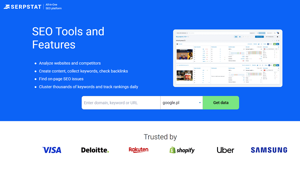 customizable SEO assets offered by serpstat