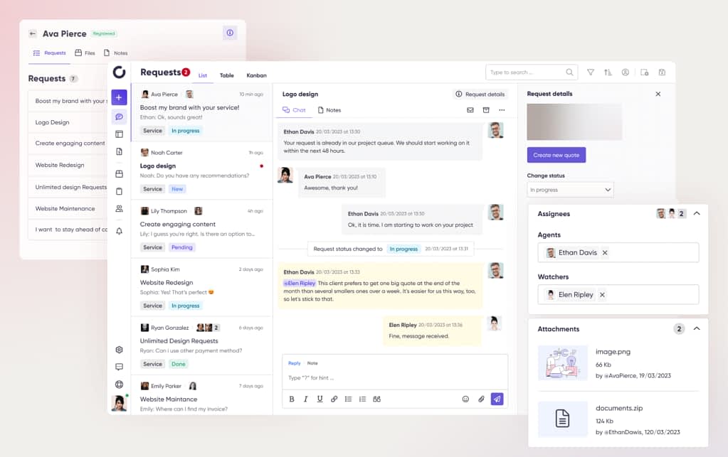 customer and client teams management software with a broad range of features