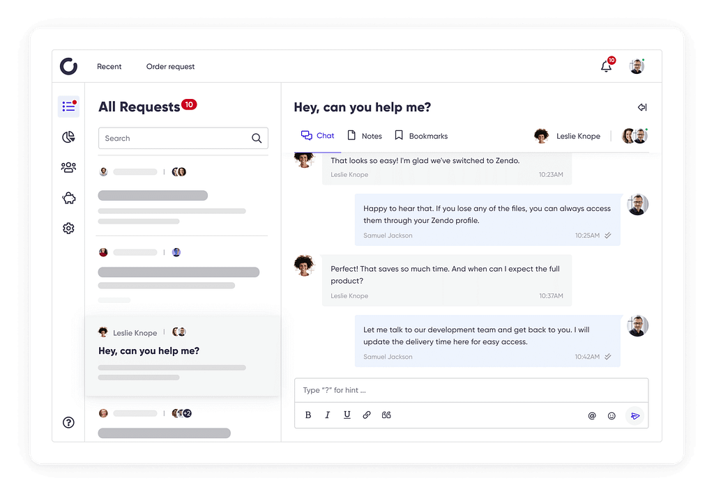 Zendo gives you a pain-free way of communicating with your customers anytime and anywhere.