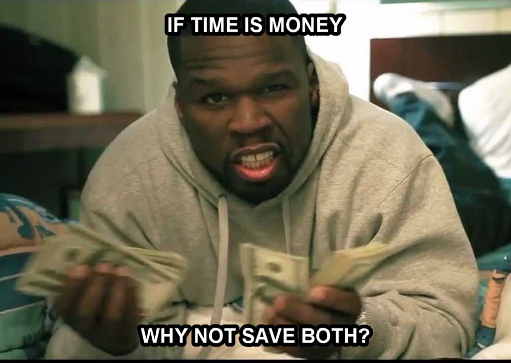 time savings as a benefit of client self service portal - meme
