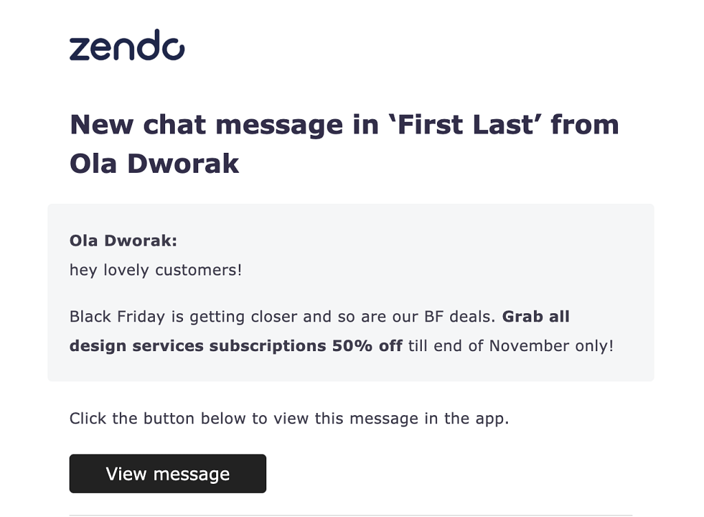 customer portal notifications