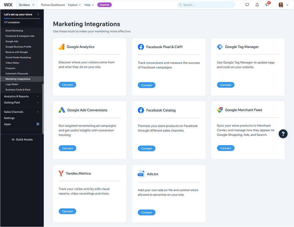wix ascend integrations
