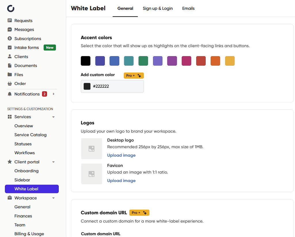 white label digital marketing solution - client portal