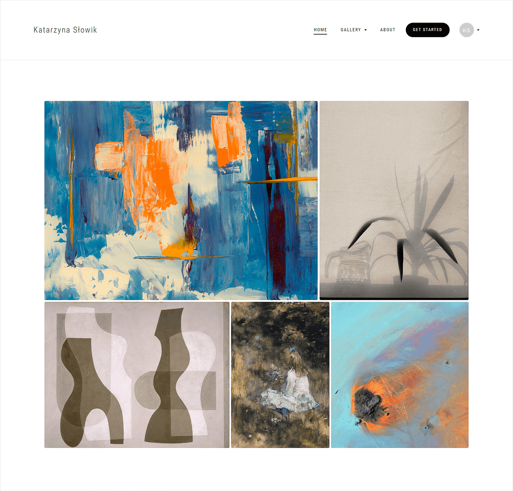 Screenshot of Bloom's portfolio page.