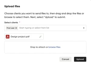 file sharing through client portal