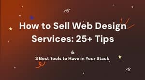 guide on how to sell web design services - hero image with claim