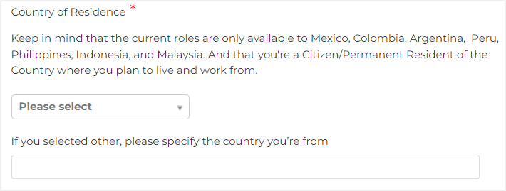 Design Pickle's job application form for a graphic designer position