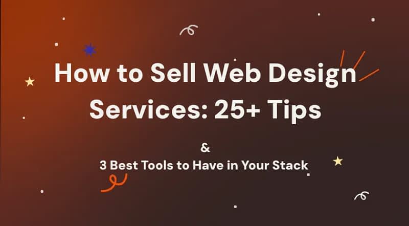 guide on how to sell web design services - hero image with claim
