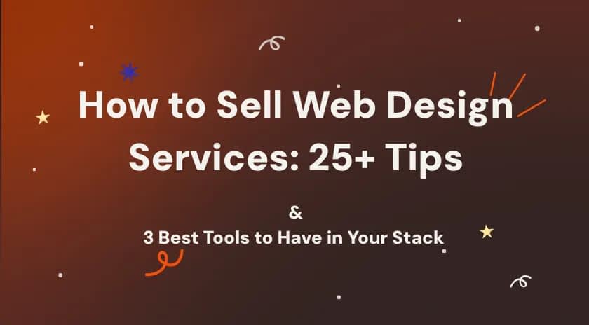 guide on how to sell web design services - hero image with claim