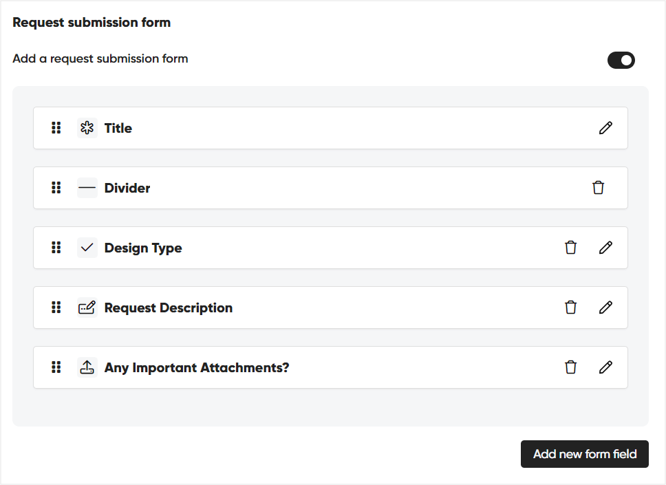 Zendo's customizable Request Submission Form for submitting subscription requests