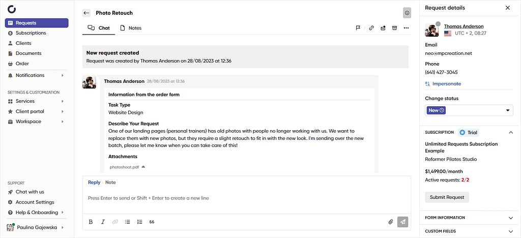 Screenshot of Zendo's chat feature.