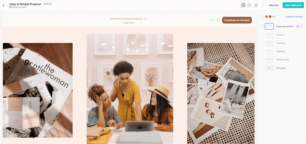 HoneyBook's document flow