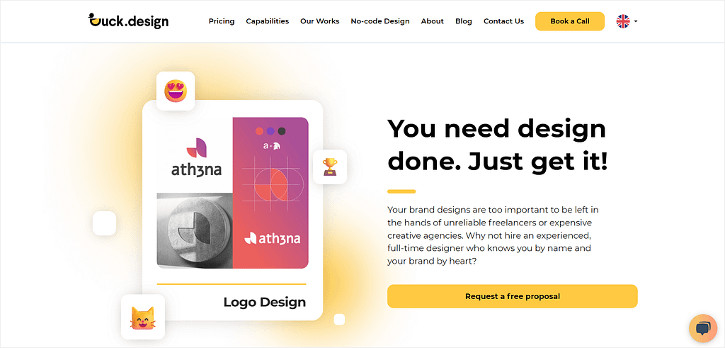 #7 best unlimited graphic design service - Duck Design