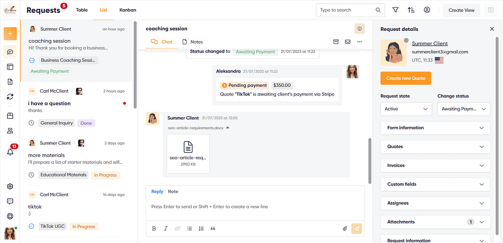 Zendo's real-time chat example