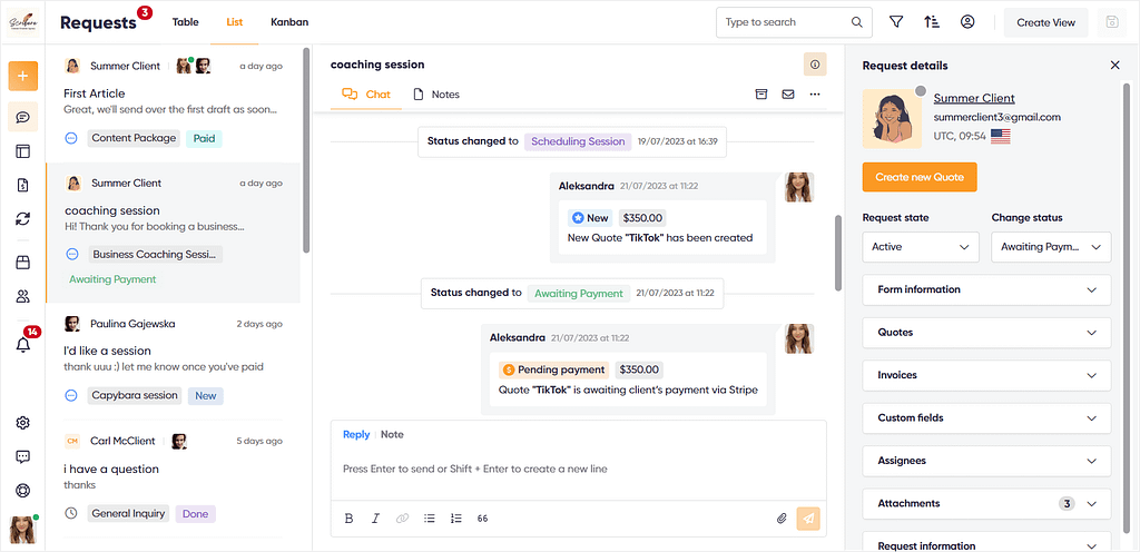 Zendo as the best & universal Paperbell alternative — real-time chat view