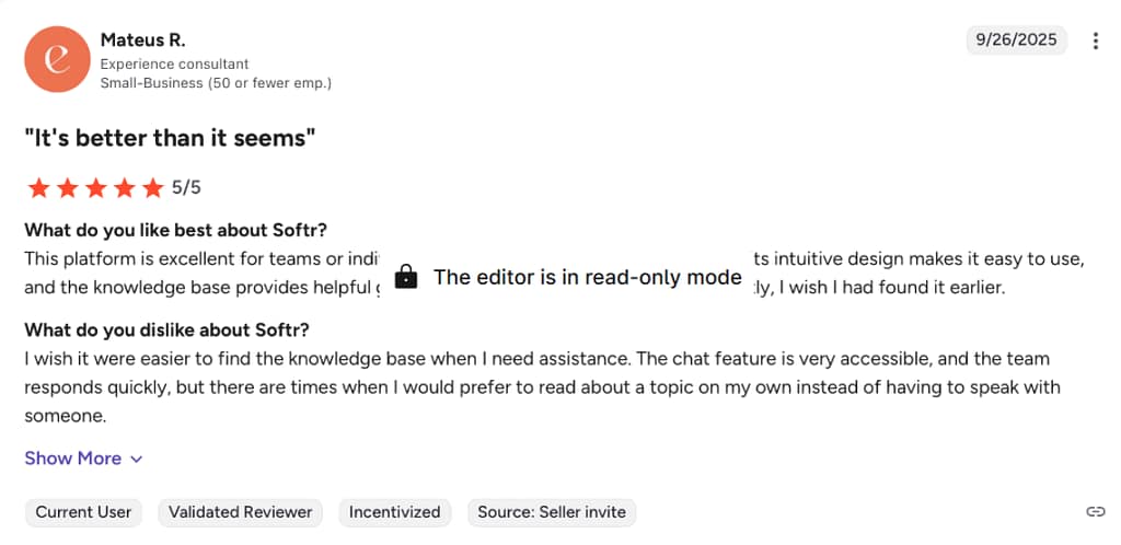 source: https://www.g2.com/products/softr/reviews