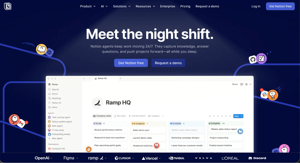 apps for organizing business: notion