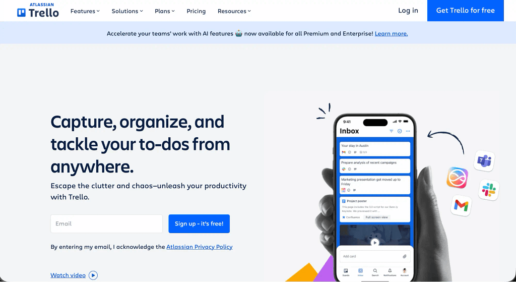 business organization app for kanban and workflows