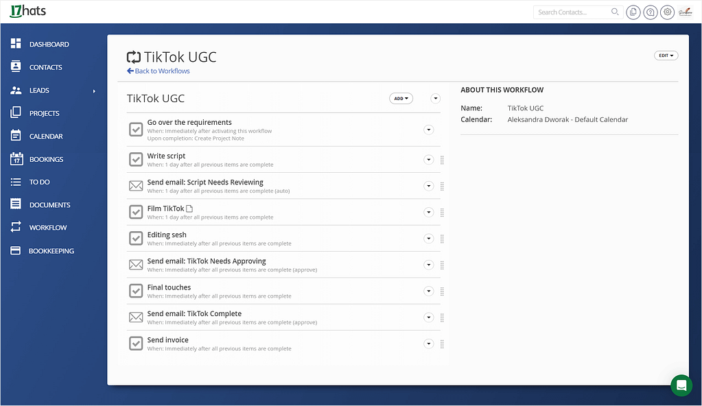 17Hats' workflows