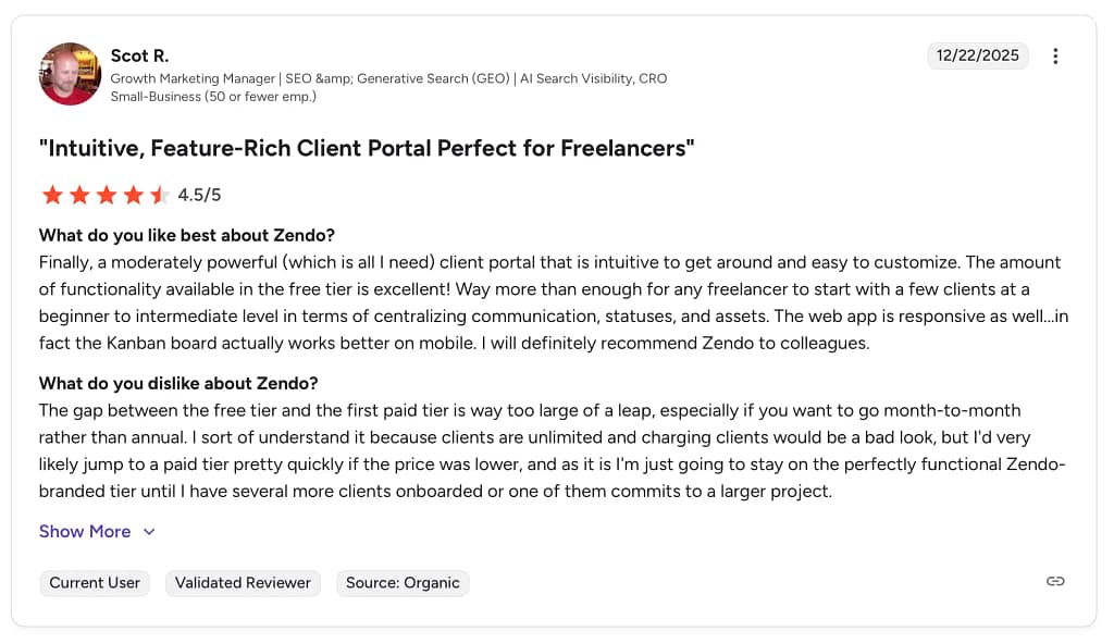 zendo client portal review
